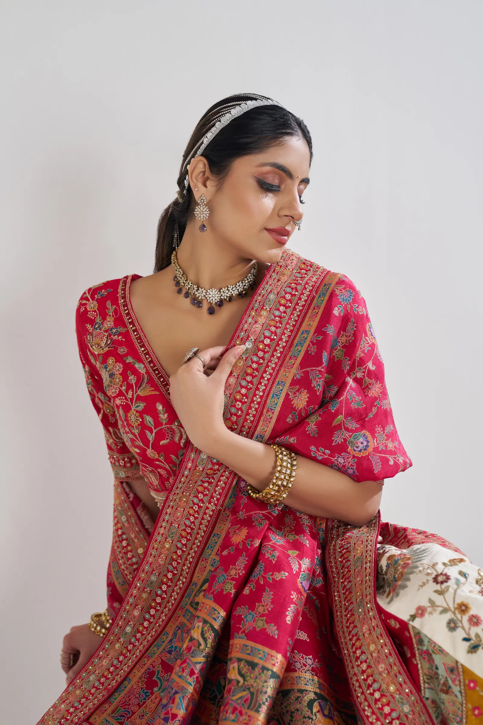 Kf 46 White Banarasi Silk Designer Lehenga Choli Best Wholesale Shop In Surat